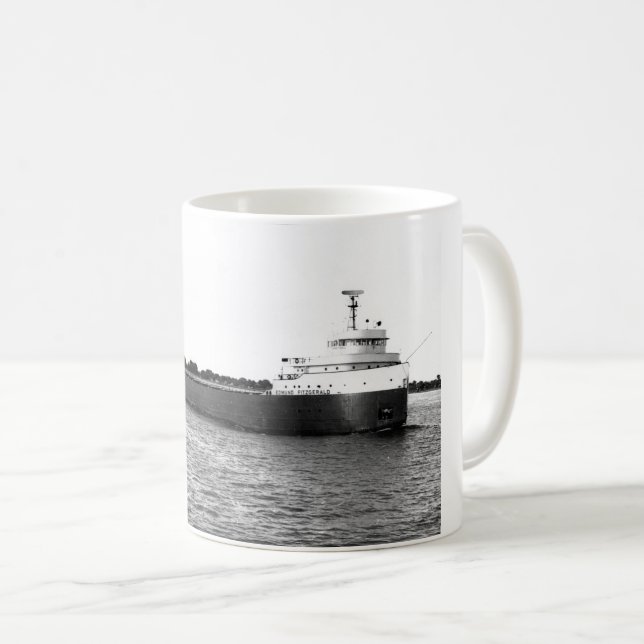Der Edmund Fitzgerald St. Clair River Vintag Kaffeetasse (VorderseiteRechts)