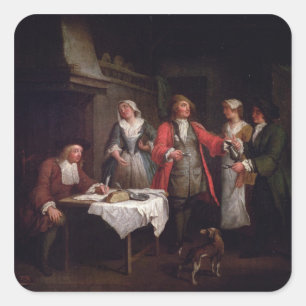 Der Ehevertrag Quadratischer Aufkleber