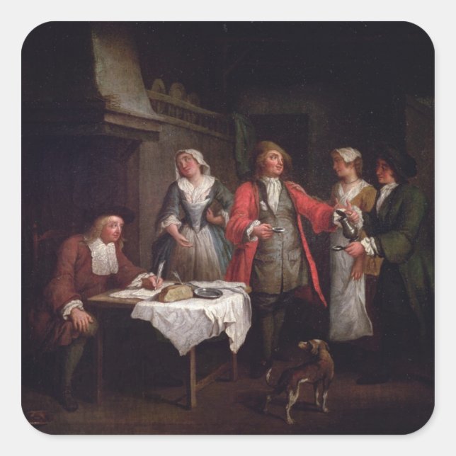 Der Ehevertrag Quadratischer Aufkleber (Vorderseite)