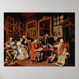 Der Ehevertrag von William Hogarth Poster