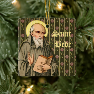 Der Ehrwürdige Beda predigend (P 008) Keramikornament