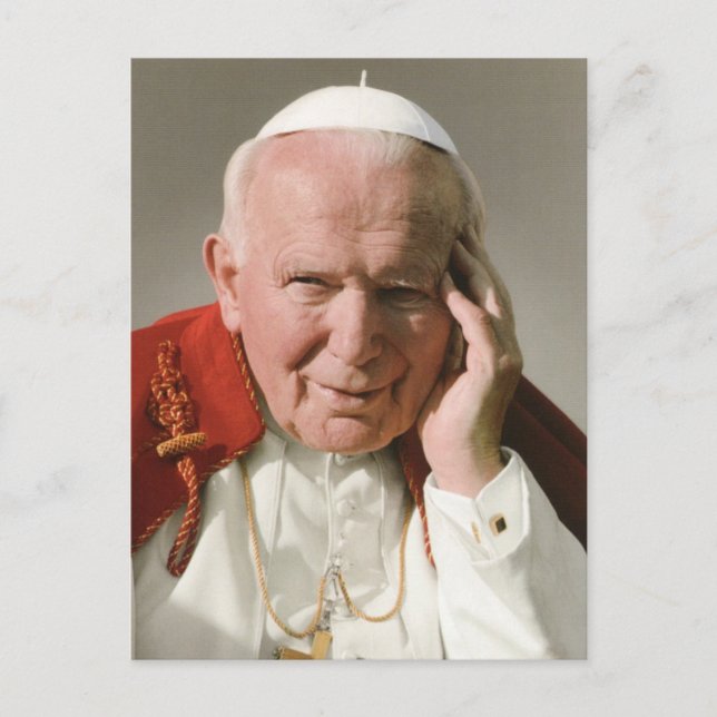 Der ehrwürdige Papst Johannes Paul II. Postkarte (Vorderseite)