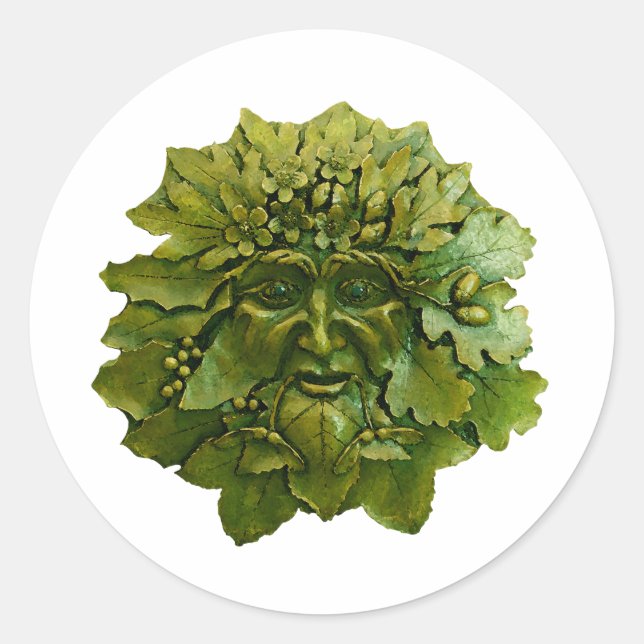 Der Eichenkönig Runder Aufkleber (Vorderseite)