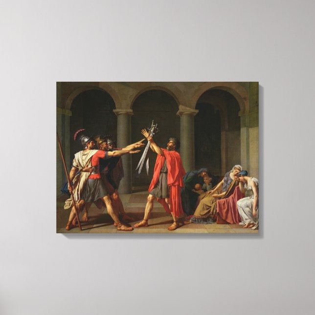 Der Eid Horatii, 1784 Leinwanddruck (Vorderseite)