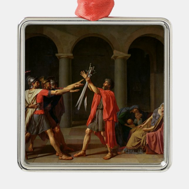 Der Eid von Horatii, 1784 Silbernes Ornament (Vorne)