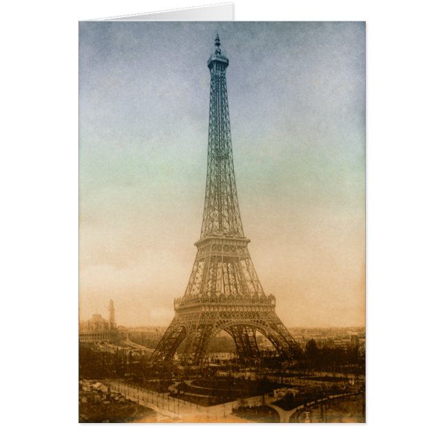 Der Eiffelturm der Paris-Karte (Vorne)