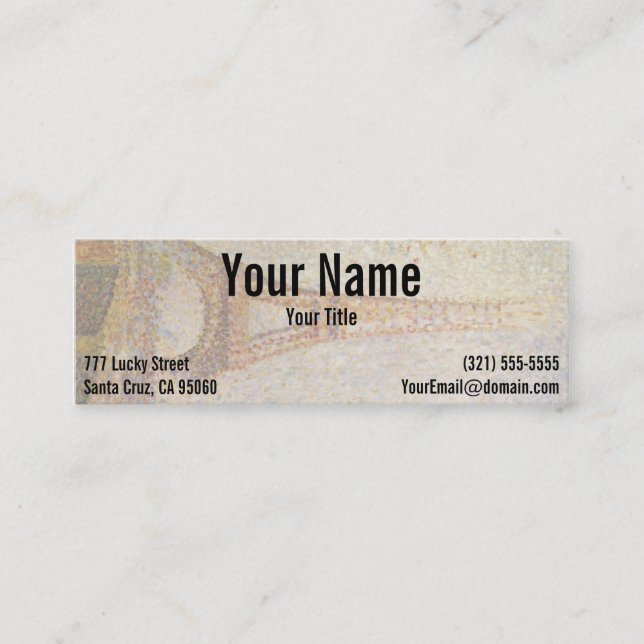 Der Eiffelturm durch Georges Seurat Mini Visitenkarte (Vorderseite)