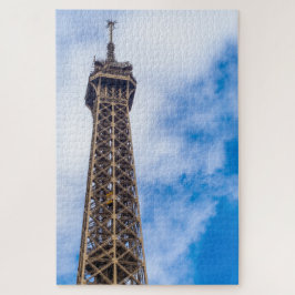 Der Eiffelturm in den Wolken von Paris, Frankreich Puzzle