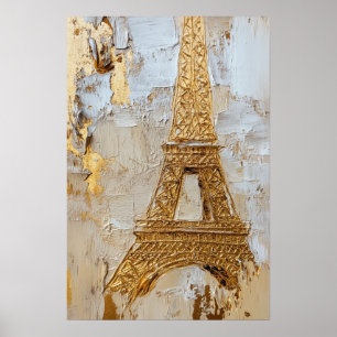 Der Eiffelturm in Gold Poster