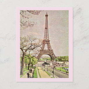 Der Eiffelturm in Rosa Postkarte
