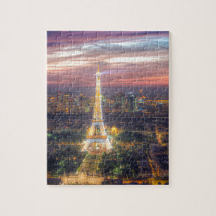 Der Eiffelturm nachts, Paris Frankreich Puzzle
