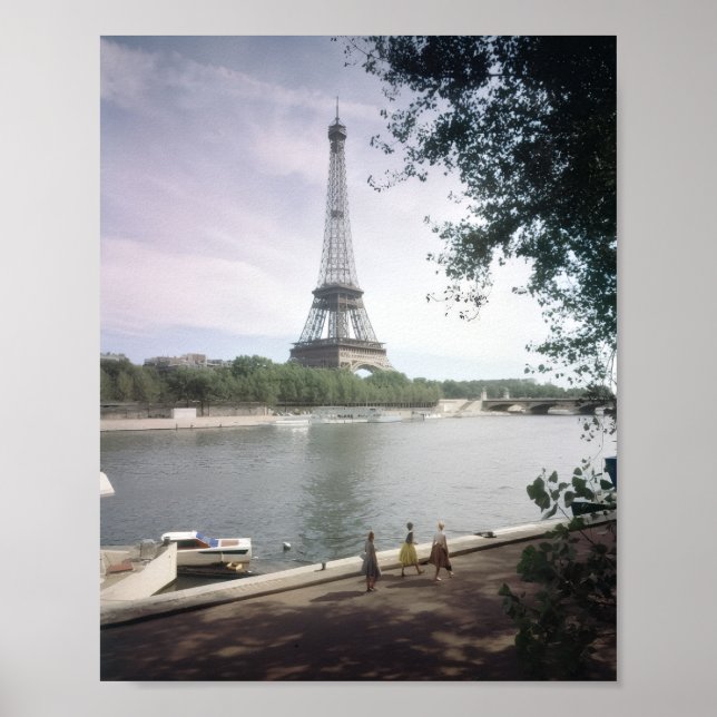 Der Eiffelturm. Paris, circa 1960. Poster (Vorne)