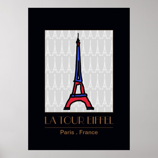 Der Eiffelturm / Paris decor Poster (Vorne)