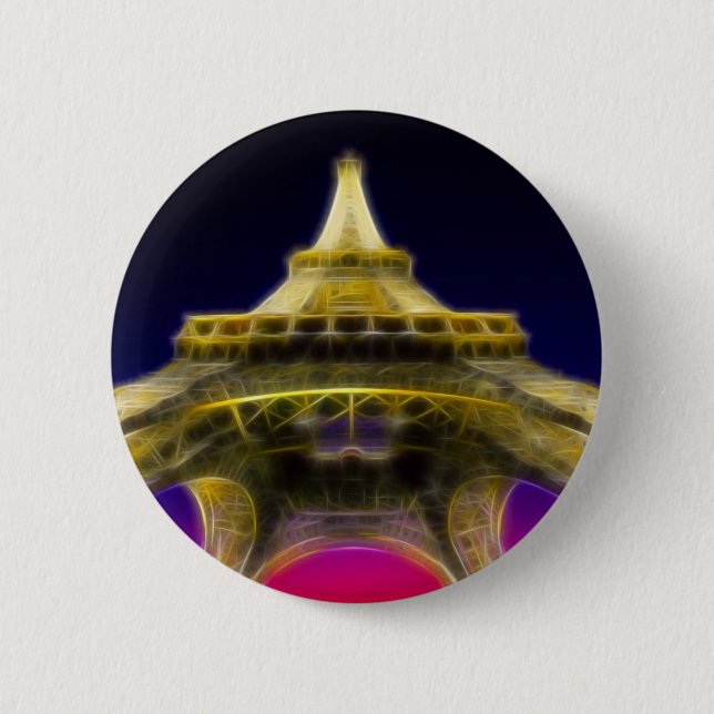 Der Eiffelturm, Paris, Frankreich Button (Vorderseite)