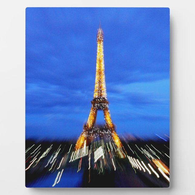 Der Eiffelturm Paris Frankreich Fotoplatte (Vorderseite)