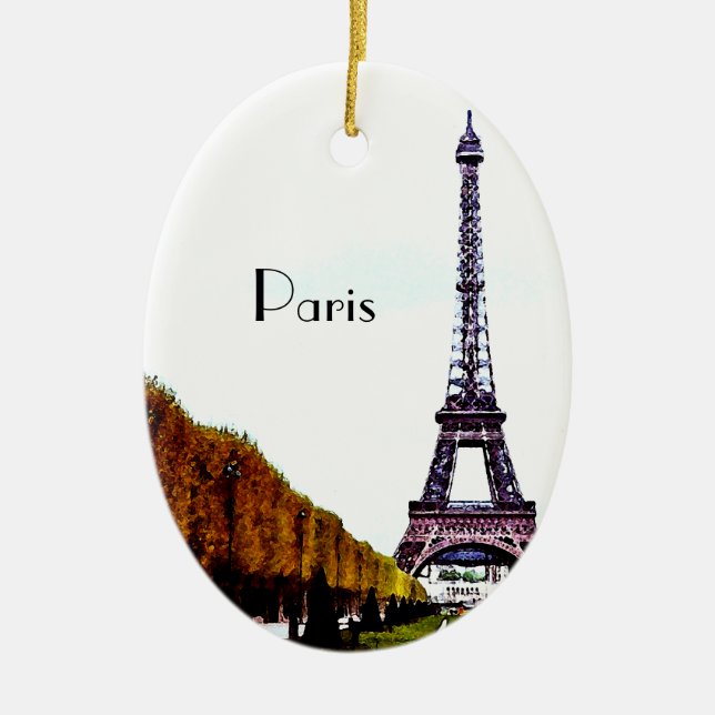 Der Eiffelturm - Paris Keramik Ornament (Vorne)