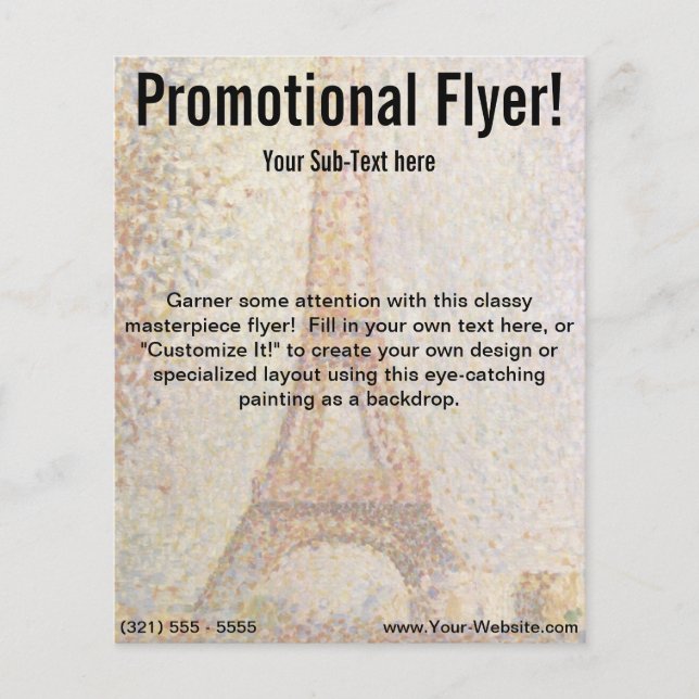 Der Eiffelturm von Georges Seurat Flyer (Vorne)