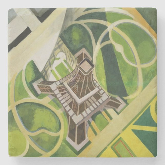 Der Eiffelturm (von Robert Delaunay) Steinuntersetzer (Vorderseite)