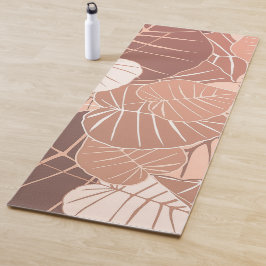 Der einfache braune Herbst hinterlässt Folienhinte Yogamatte