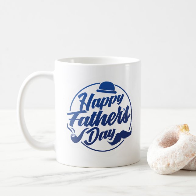 Der einfache Tag des Blauen Glücks | Tasse des Kaf (Mit Donut)