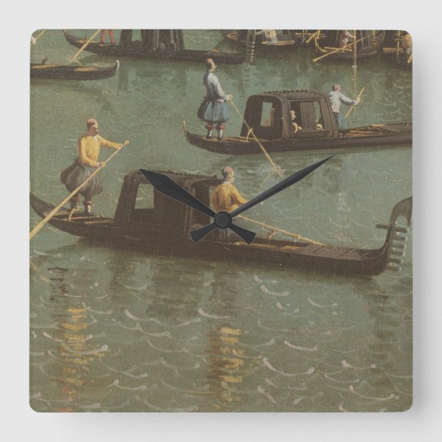 Der Eingang zum Canale Grande Quadratische Wanduhr (Vorderseite)