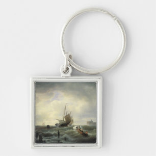 Der Eingang zum Hafen bei Hellevoetsluys Schlüsselanhänger
