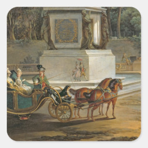 Der Eingang zum Tuileries Quadratischer Aufkleber
