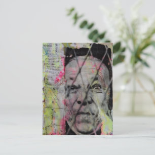 der eingesperrte Mann einzigartige Mixed-Media-Col Postkarte