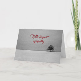 Der einsame Baum - mit tiefstem Beileid Karte