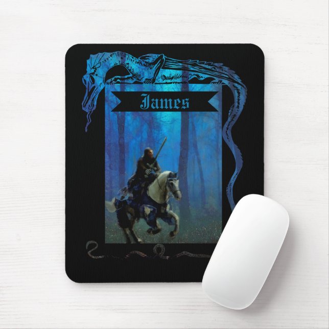Der einsame Ritter: Eine Reise durch den Nebel Mousepad (Mit Mouse)