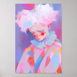 Der einsame rosa Clown Poster