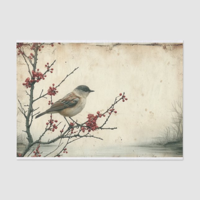 Der einsame Sparrow Seidenpapier (Vorderseite)