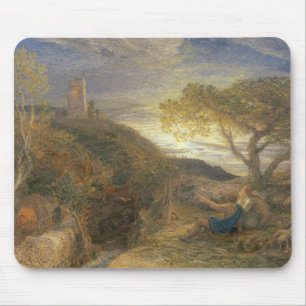 Der einsame Turm, 1868 (w/c u. gummieren Mousepad