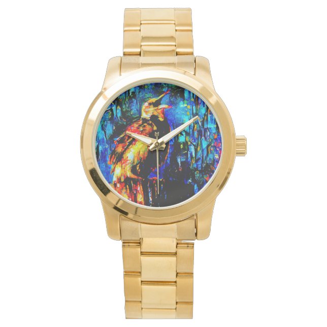 Der einsame Vogel 2 Armbanduhr (Vorderseite)