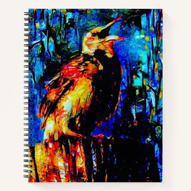 Der einsame Vogel 2 Notizbuch (Vorderseite)