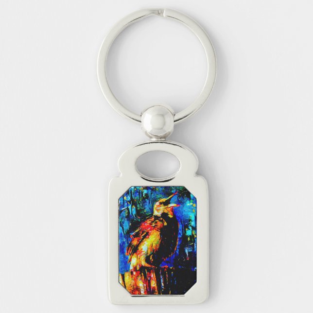 Der einsame Vogel 2 Schlüsselanhänger (Vorderseite)