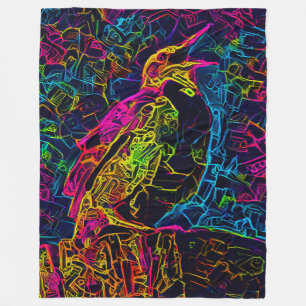 Der einsame Vogel 3 Fleecedecke