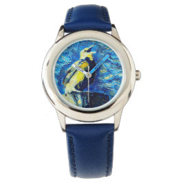 Der einsame Vogel-VanGogh-Stil Armbanduhr