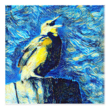 Der einsame Vogel-VanGogh-Stil