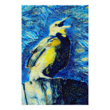 Der einsame Vogel-VanGogh-Stil