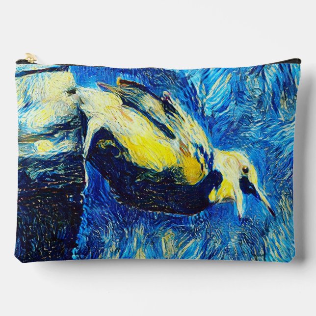 Der einsame Vogel-VanGogh-Stil Zubehörtasche (Vorderseite)