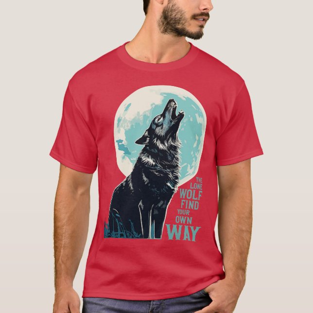 Der einsame Wolf T-Shirt (Vorderseite)