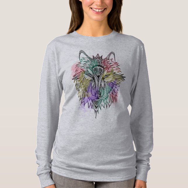 Der einsame Wolf T-Shirt (Vorderseite)