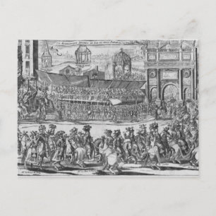 Der Eintrag von Louis XIV und Marie-Therese Postkarte