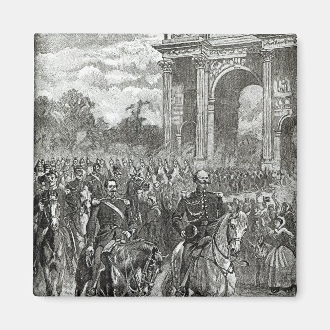 Der Eintrag von Napoleon III. und Victor Emmanuel Magnet (Vorne)
