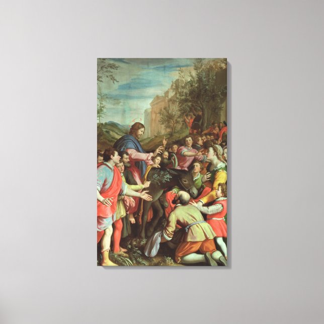 Der Eintritt Christi in Jerusalem Leinwanddruck (Vorderseite)