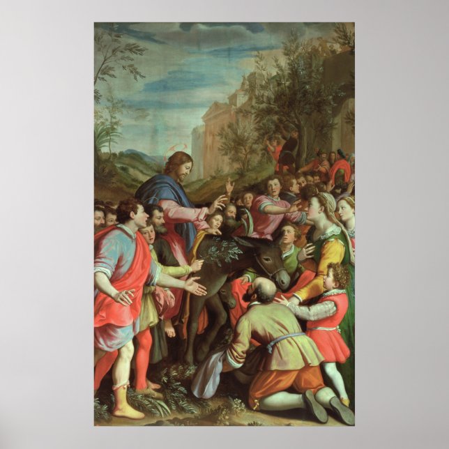 Der Eintritt Christi in Jerusalem Poster (Vorne)