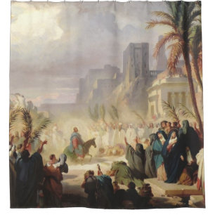 Der Eintritt Christi Jerusalem Louis Felix Leullie Duschvorhang
