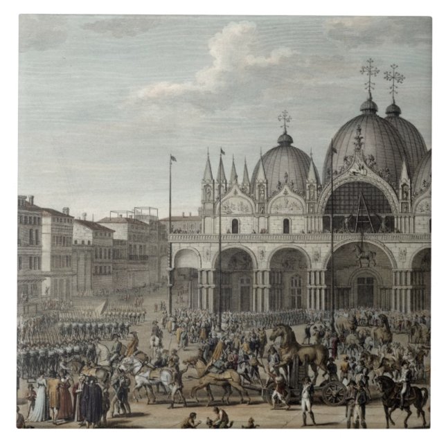 Der Eintritt der Franzosen in Venedig und in den Fliese (Vorderseite)