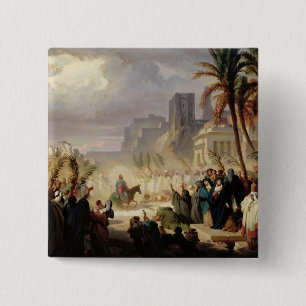 Der Eintritt von Christus in Jerusalem Button